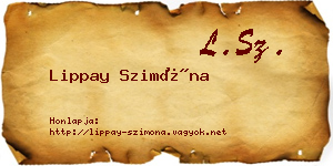Lippay Szimóna névjegykártya